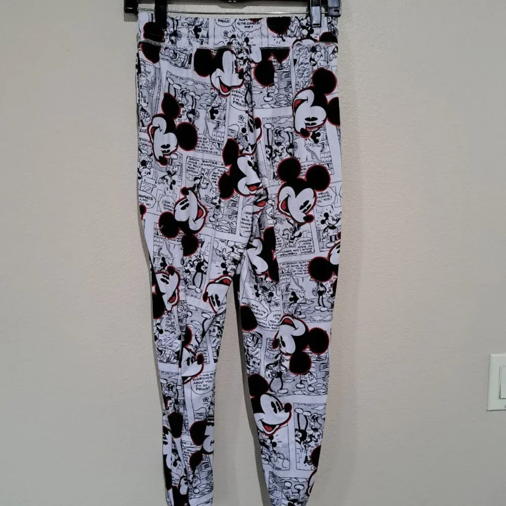 Disney Mickey Mouse Classic‎ Comics Retro Pajama pants youth small 4/6 black red